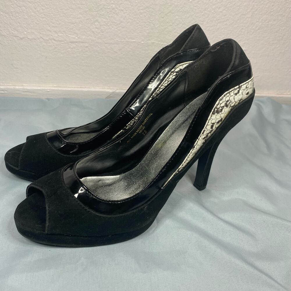 Charming Charlie Helki Heels Open Toe shoes Womens Size 7.5